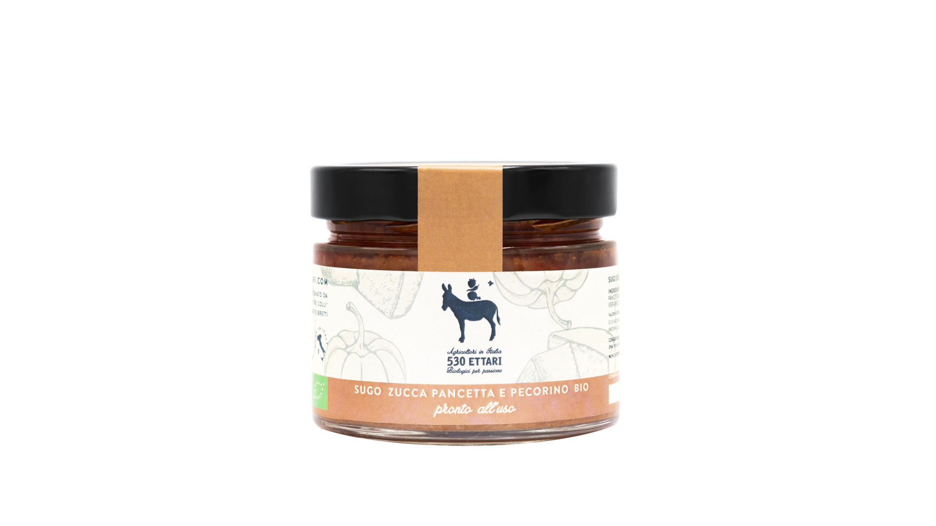 530 Ettari - Sugo alla Zucca, Pancetta e Pecorino Bio 260gr.