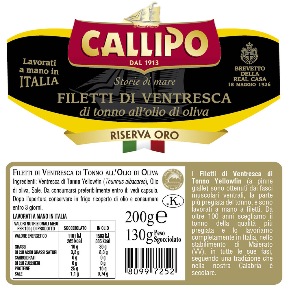 Filetti Ventresca in Olio di Oliva 6 x 200gr. - Callipo - immagine 2