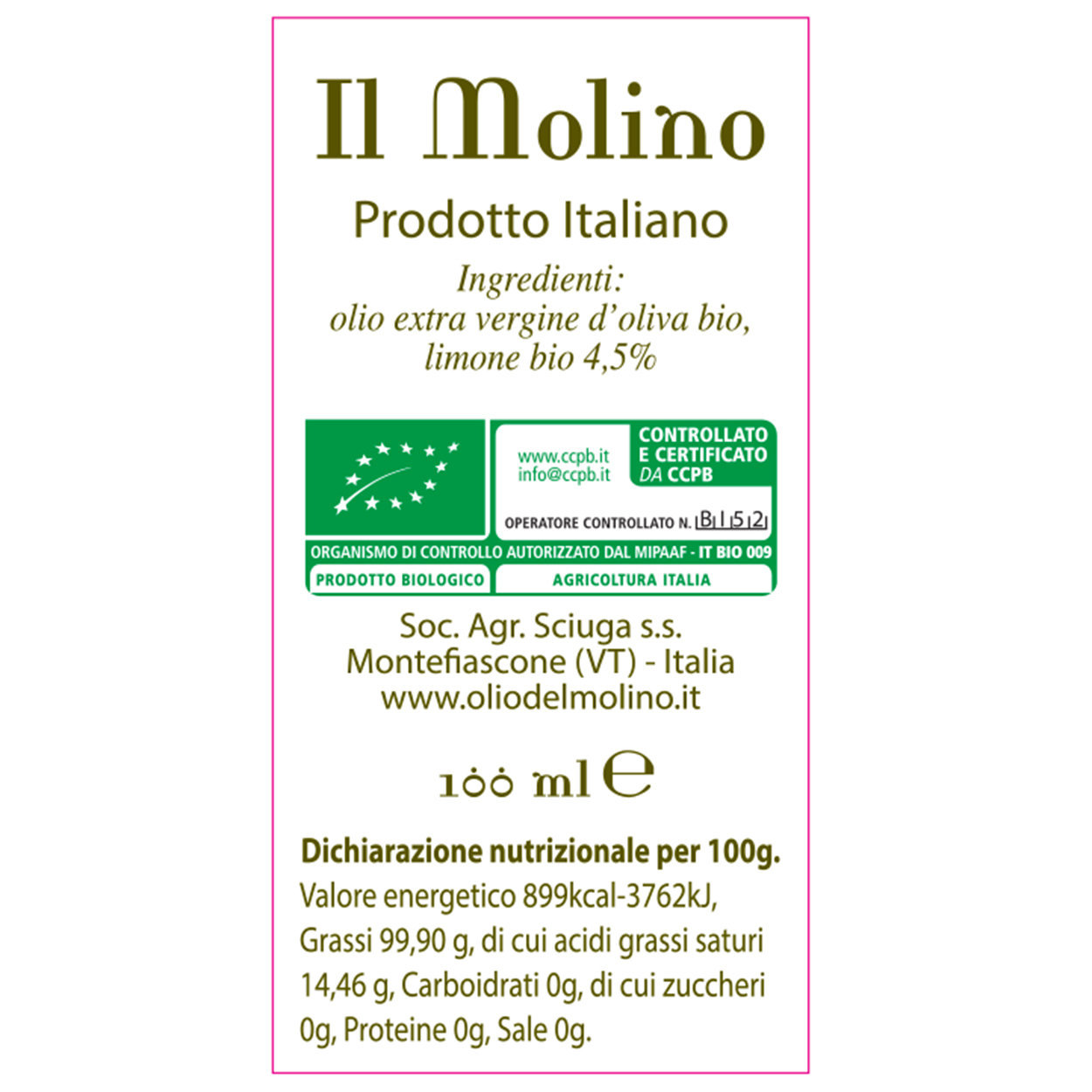 Confezione 5 x Olio Bio Aromatizzato 100ml. - Il Molino - immagine 5