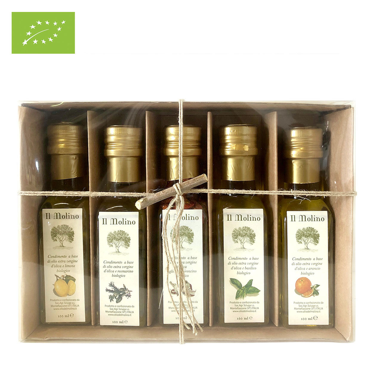 Confezione 5 x Olio Bio Aromatizzato 100ml. - Il Molino