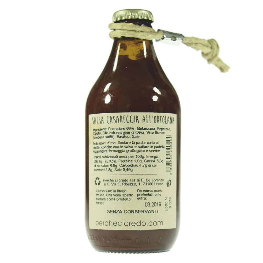 Perchè Ci Credo Salsa Casareccia all'Ortolana 330gr. - immagine 2