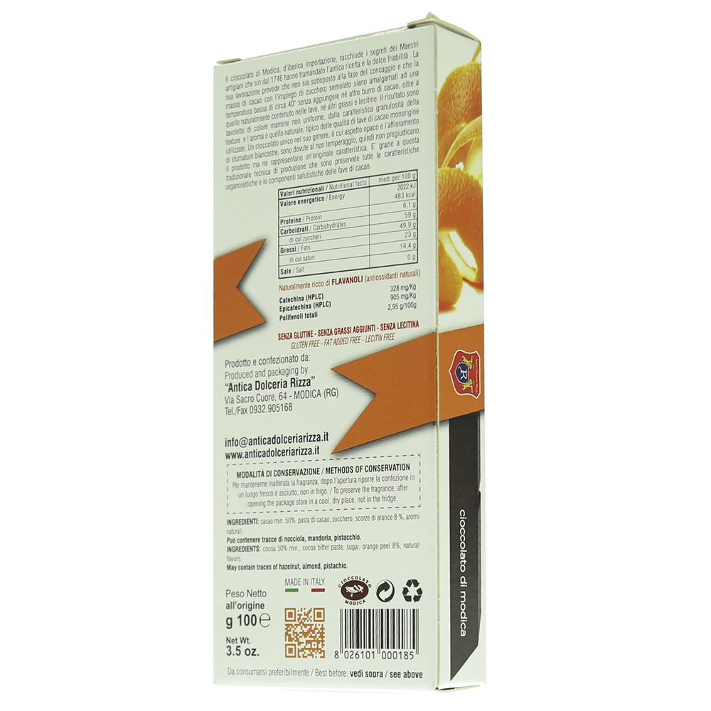 3 x Rizza Cioccolato di Modica con Scorza d'Arancia 100gr. - immagine 2