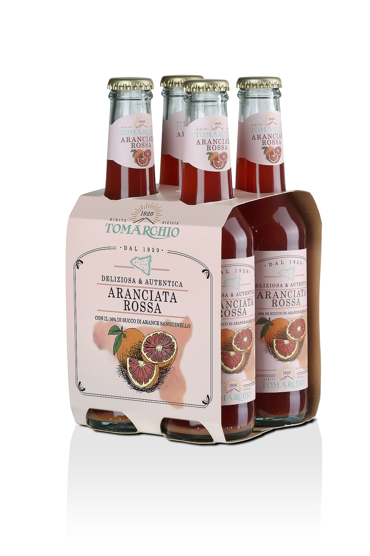 Tomarchio "Deliziosa & Autentica" Arancia Rossa 4 bottiglie x 275ml.