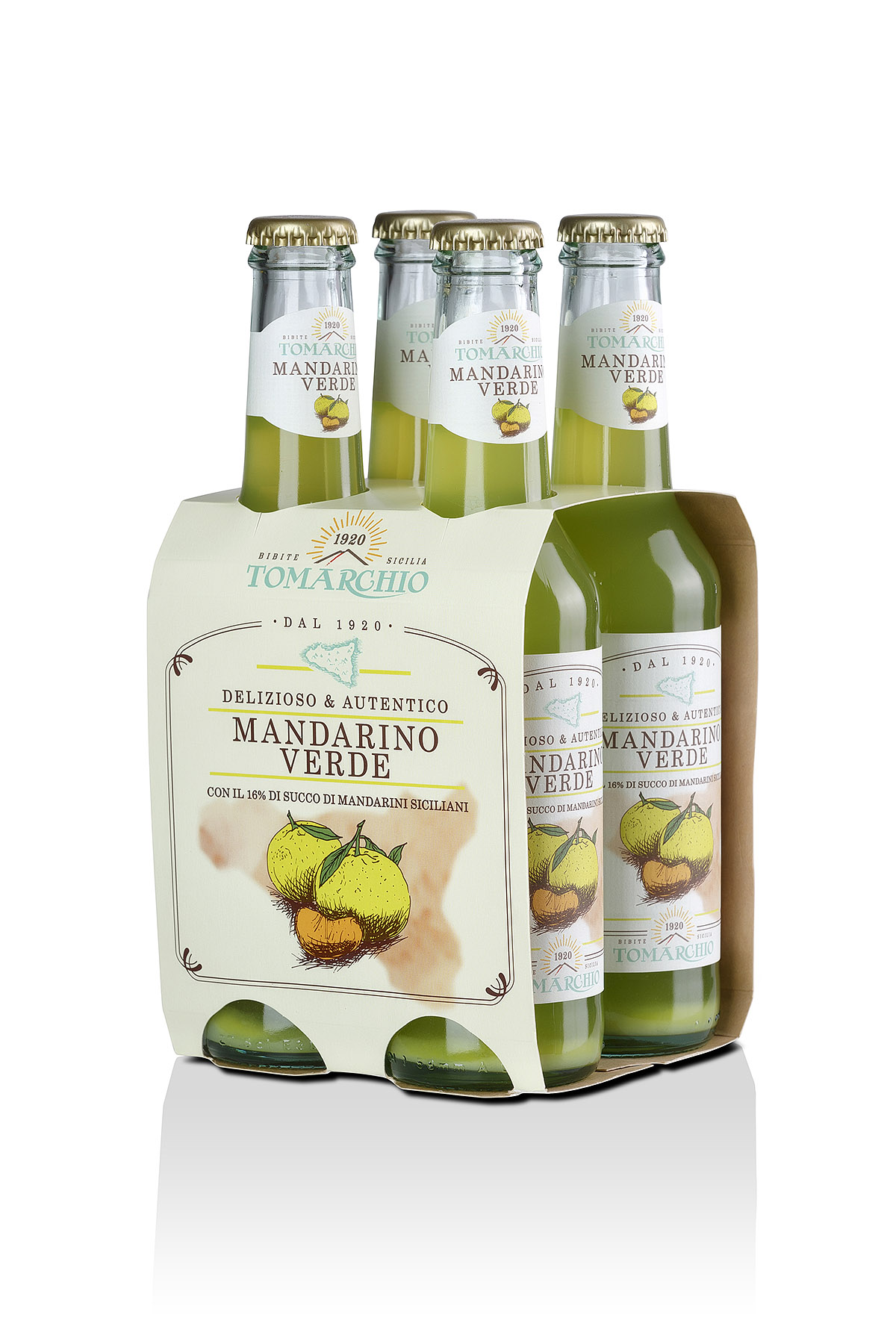 Tomarchio "Deliziosa & Autentica" Mandarino Verde 4 bottiglie x 275ml.