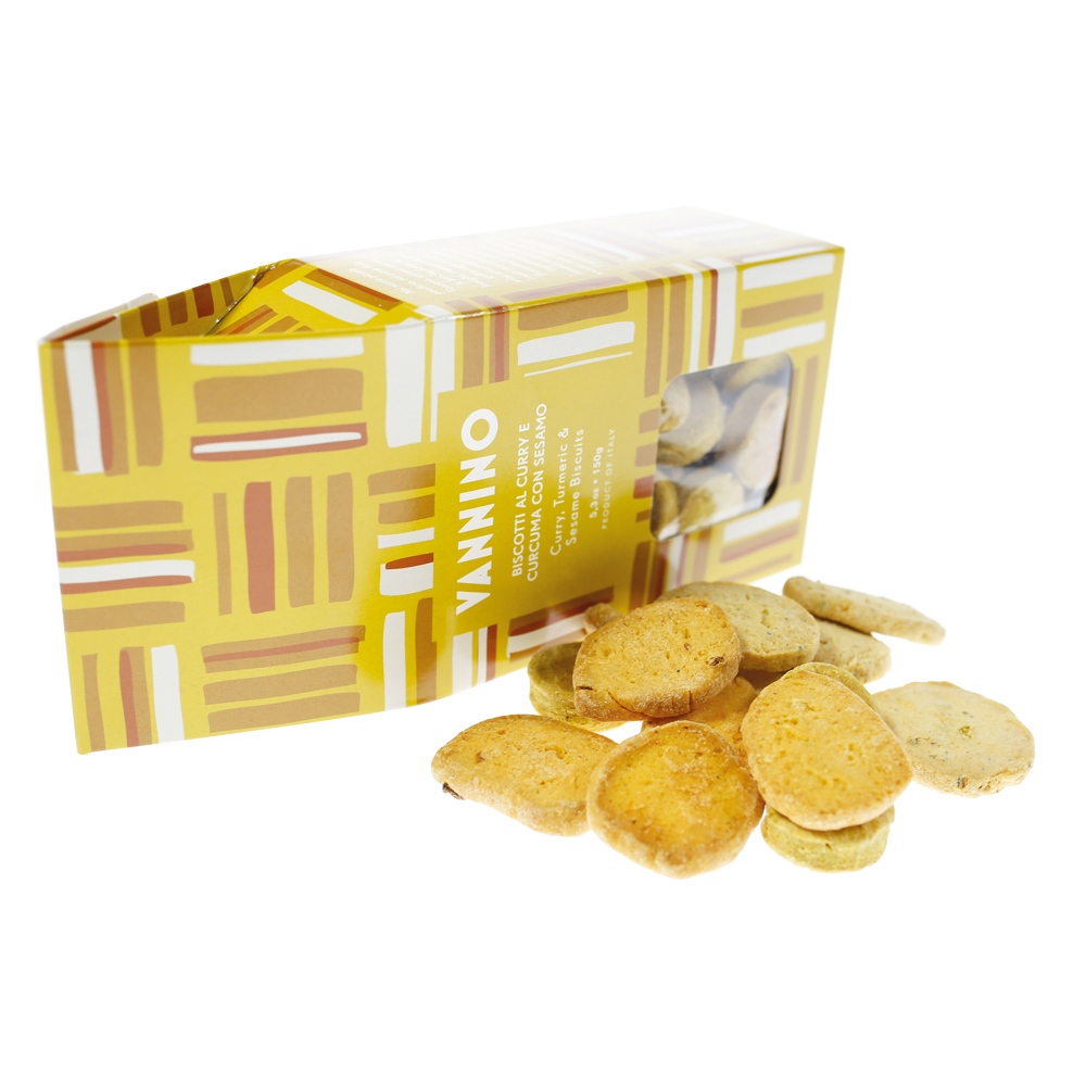 Vannino Biscotti al Curry e Curcuma con Sesamo 150gr. - immagine 2