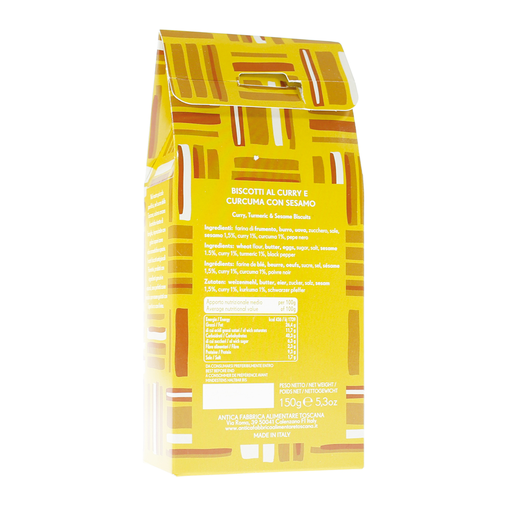 Vannino Biscotti al Curry e Curcuma con Sesamo 150gr. - immagine 3
