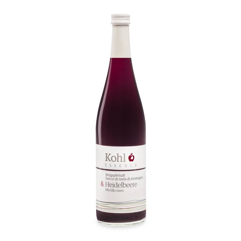 Succo di Mela e Mirtillo Nero - 6 x 750ml. pezzi - Kohl succhi