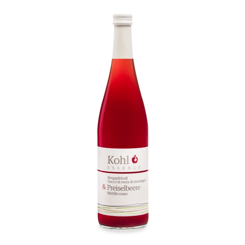 Succo di Mela e Mirtillo Rosso - 6 x 750ml. pezzi - Kohl succhi