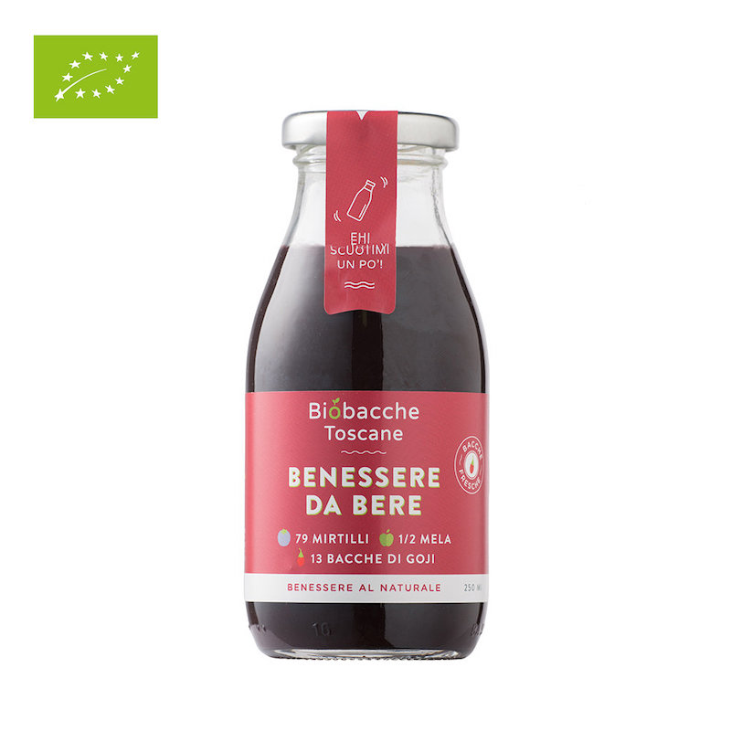 Succo Benessere da Bere - 6 x 250ml. pezzi - Biobacche Toscane