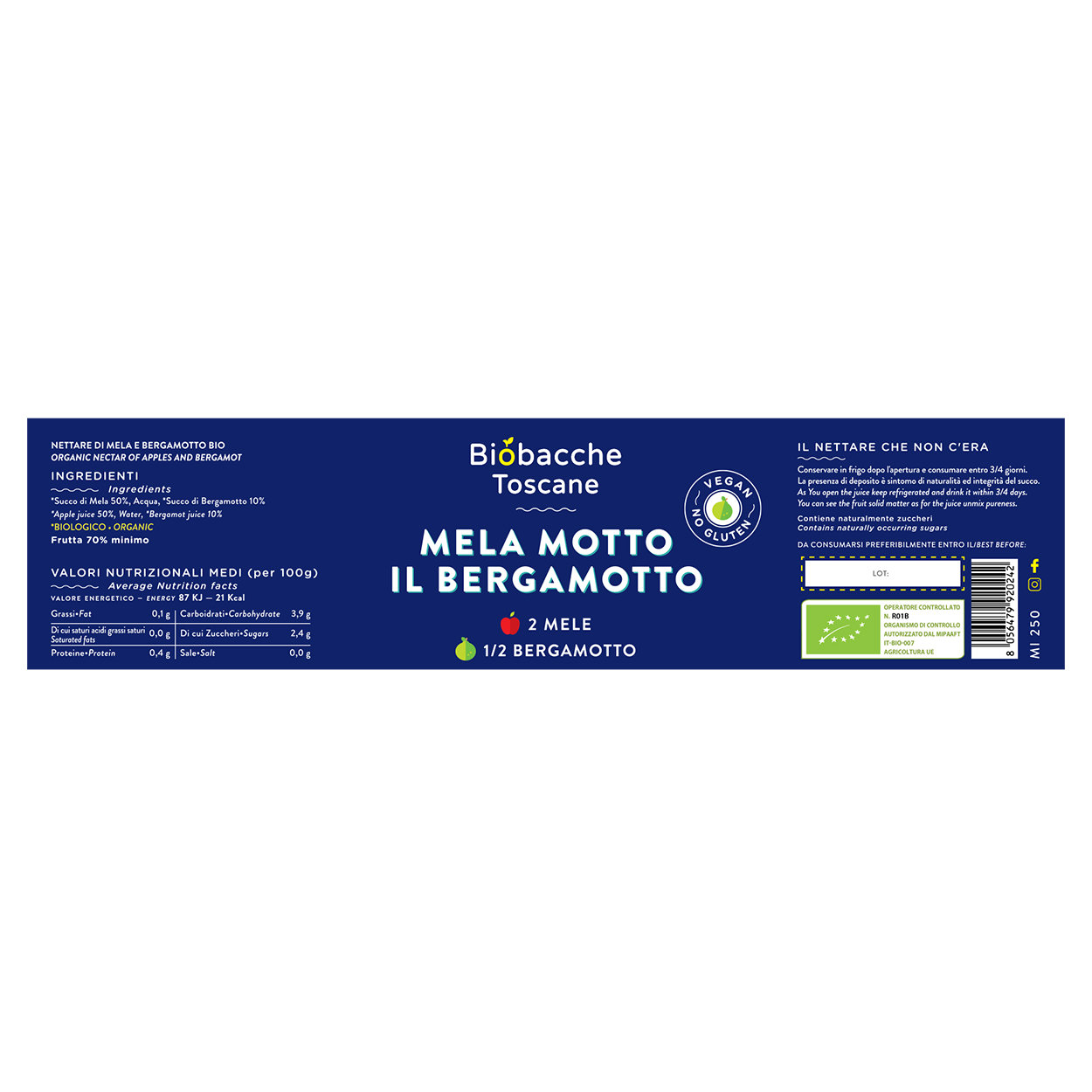 Succo Melamotto - 6 x 250ml. pezzi - Biobacche Toscane - immagine 2