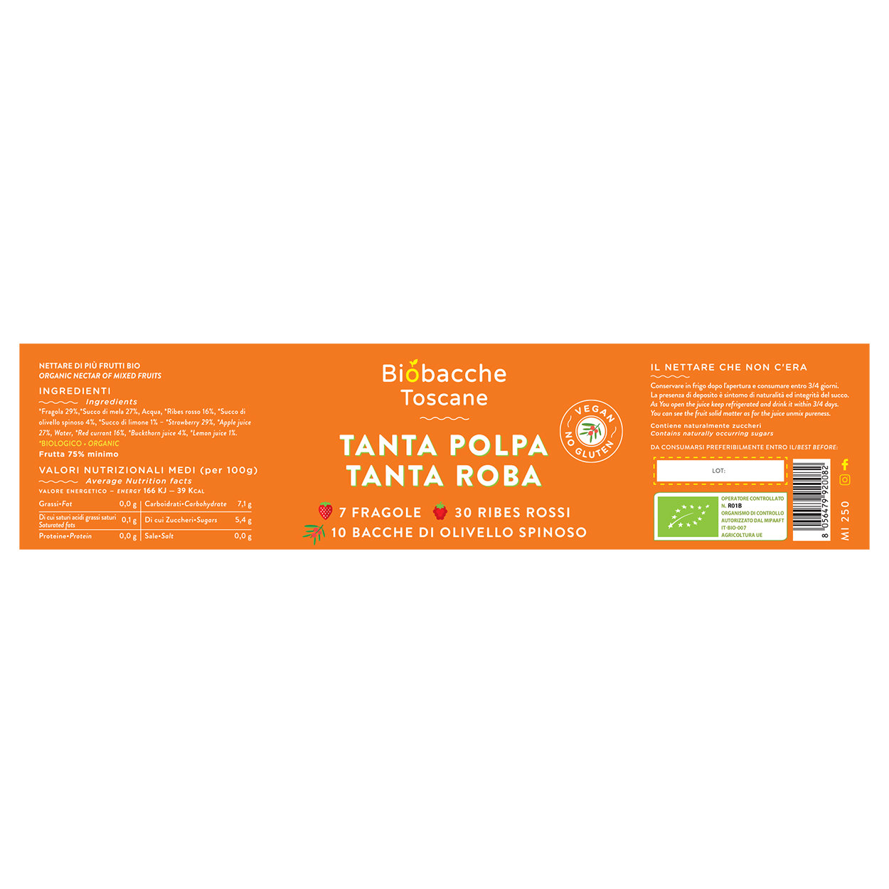 Succo Ace - 6 x 250ml. pezzi - Biobacche Toscane - immagine 2