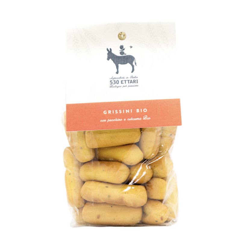 530 Ettari - Grissini Pecorino e Curcuma Bio 200gr.